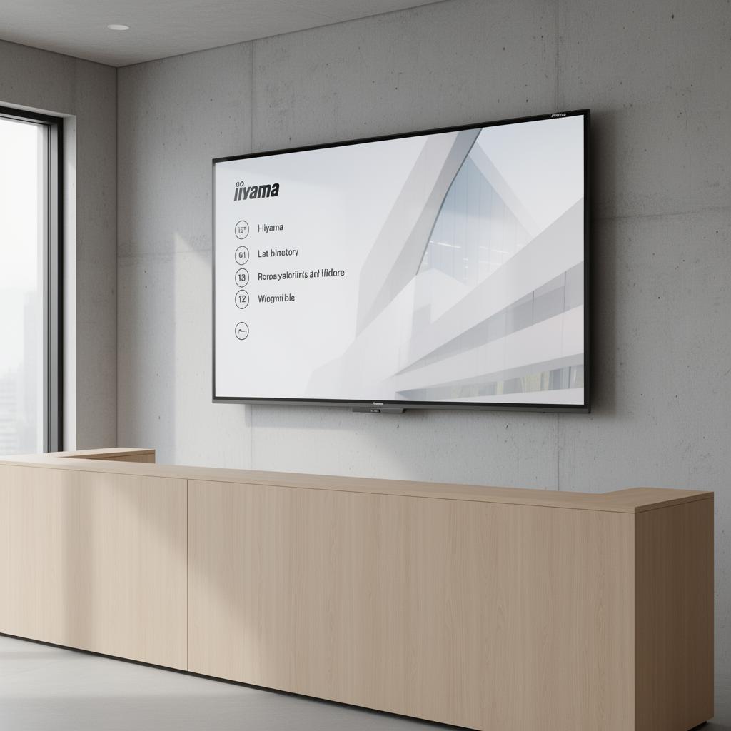 55" signage-skærm med Cyber Signage indhold