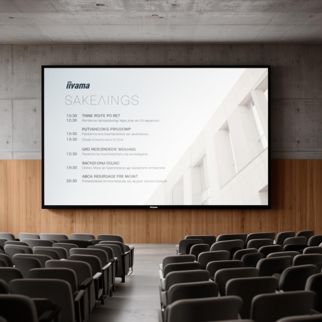 75" signage-skærm med Cyber Signage indhold