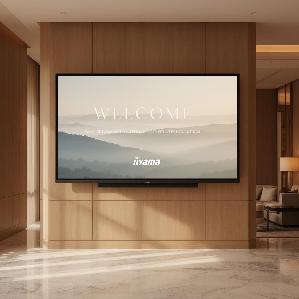 86" signage-skærm med Cyber Signage indhold